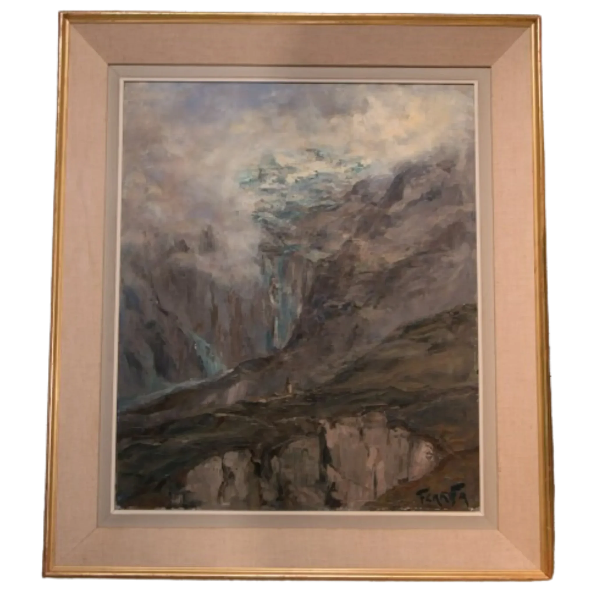 Francis CARIFFA"Le Glacier et le hameau de la Gurraz"